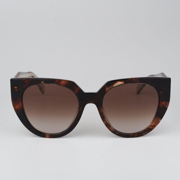 NEW Prada PR14WS 01R0A6 Tortoise Brown Gradient Oversized Women Sunglasses - Picture 3 of 13